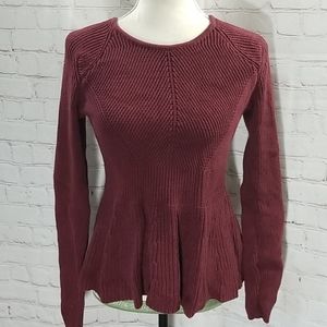 Margaret O'leary Purple Peplum Sweater